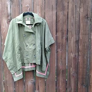 Poncho style trench coat